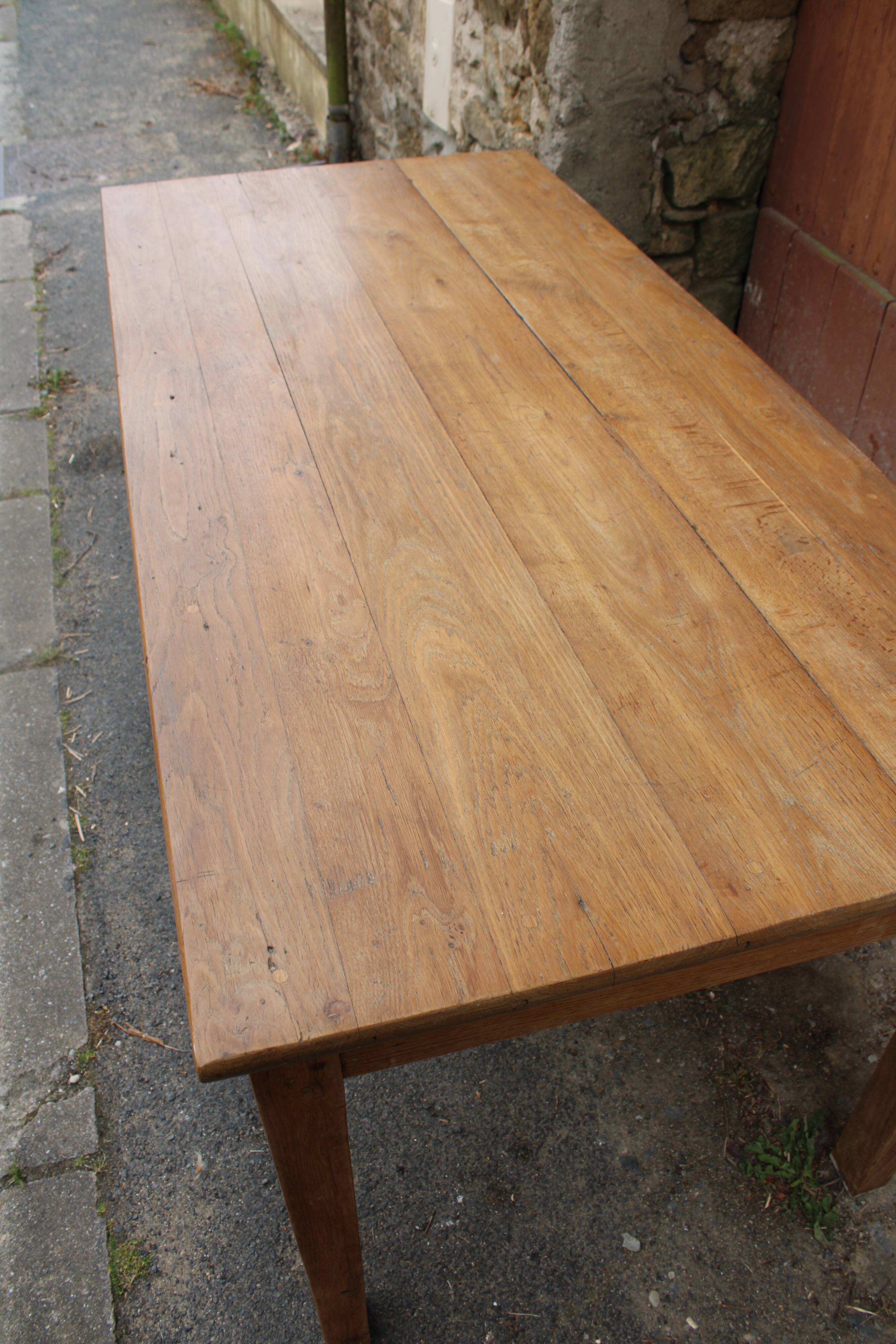 Table de ferme en chêne pour 6 personnes
