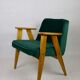 366 Lounge Chair in Green Velvet by Józef Chierowski, 1970s