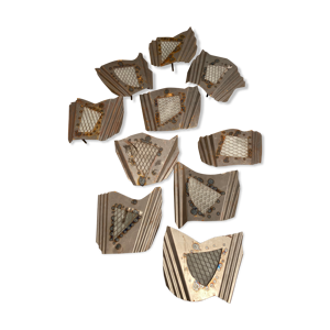 Lot de dix appliques