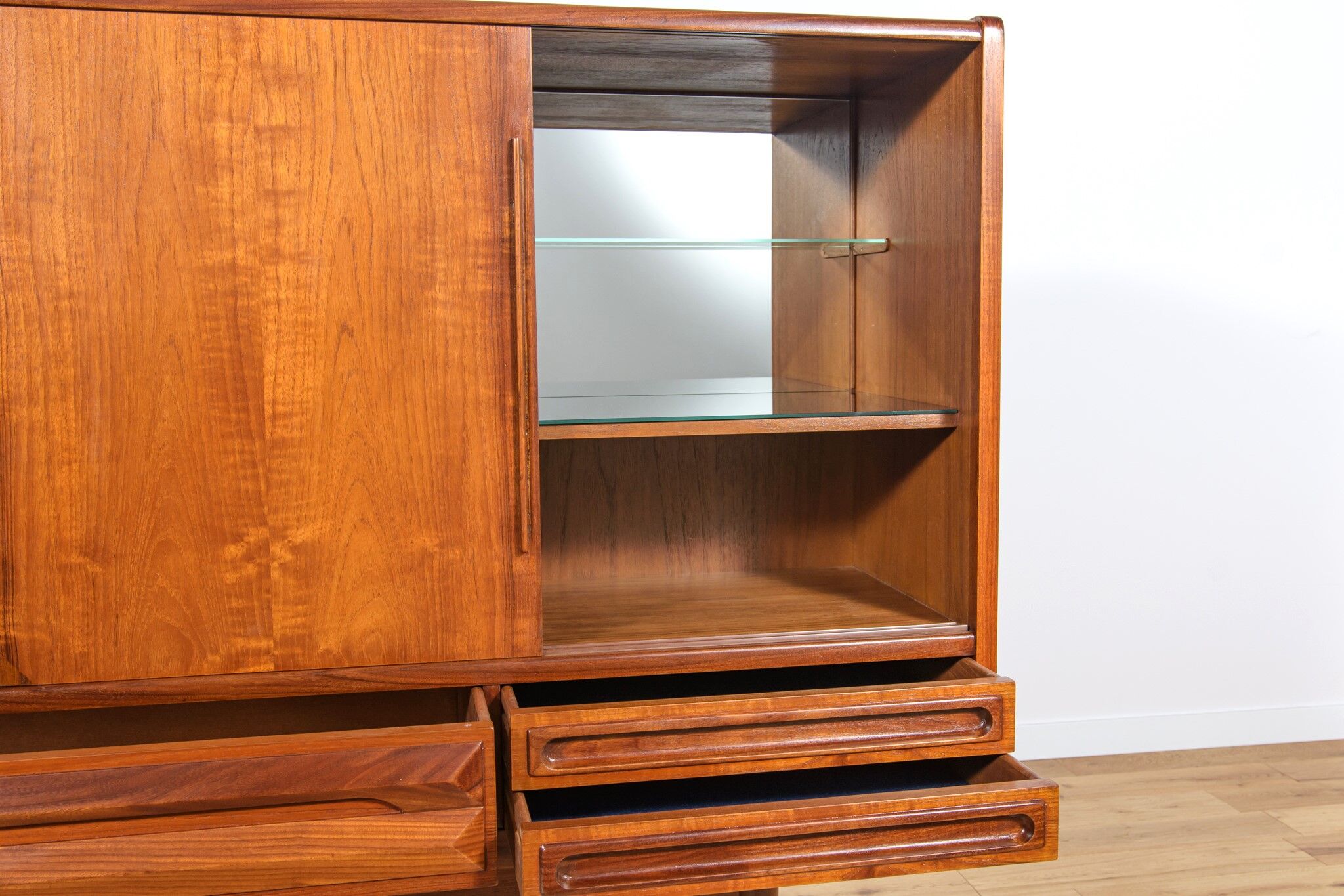 Mid-century danish high sideboard in teak, 1960s