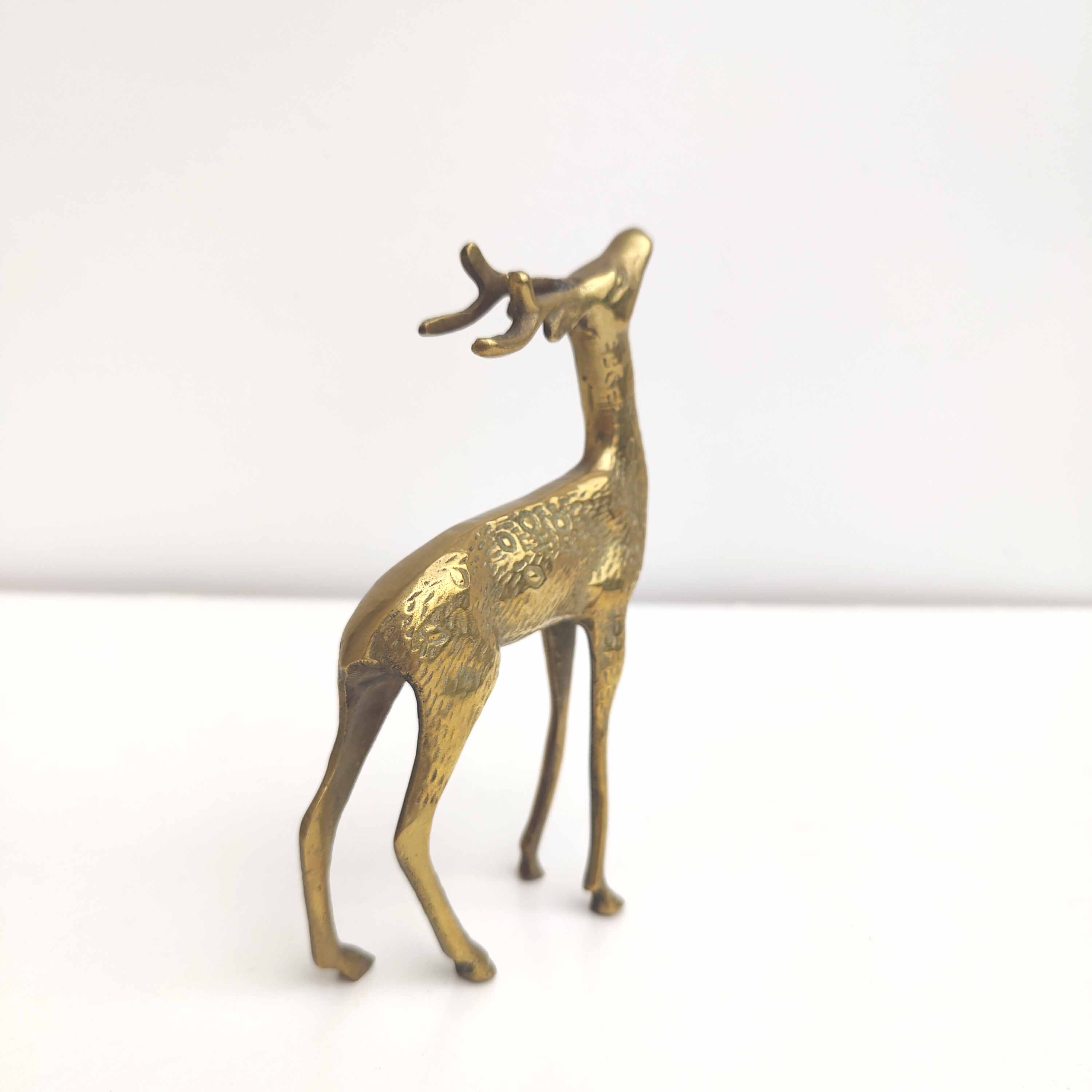 Golden brass deer