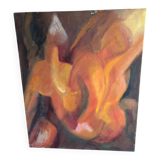 Oil on canvas female nude