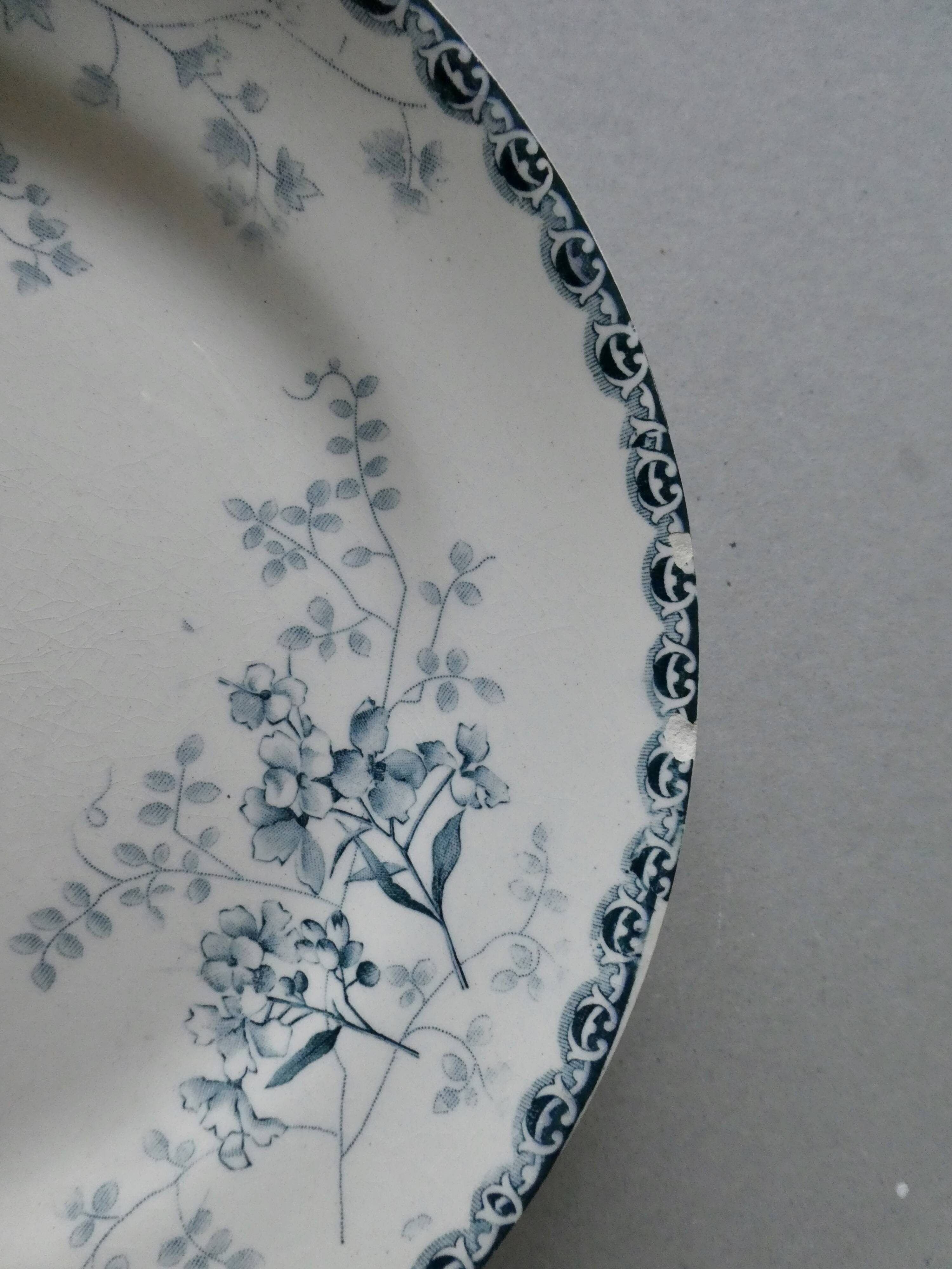 Set of 6 flat plates Roscoff, Choisy king The King Boulenger Iron land