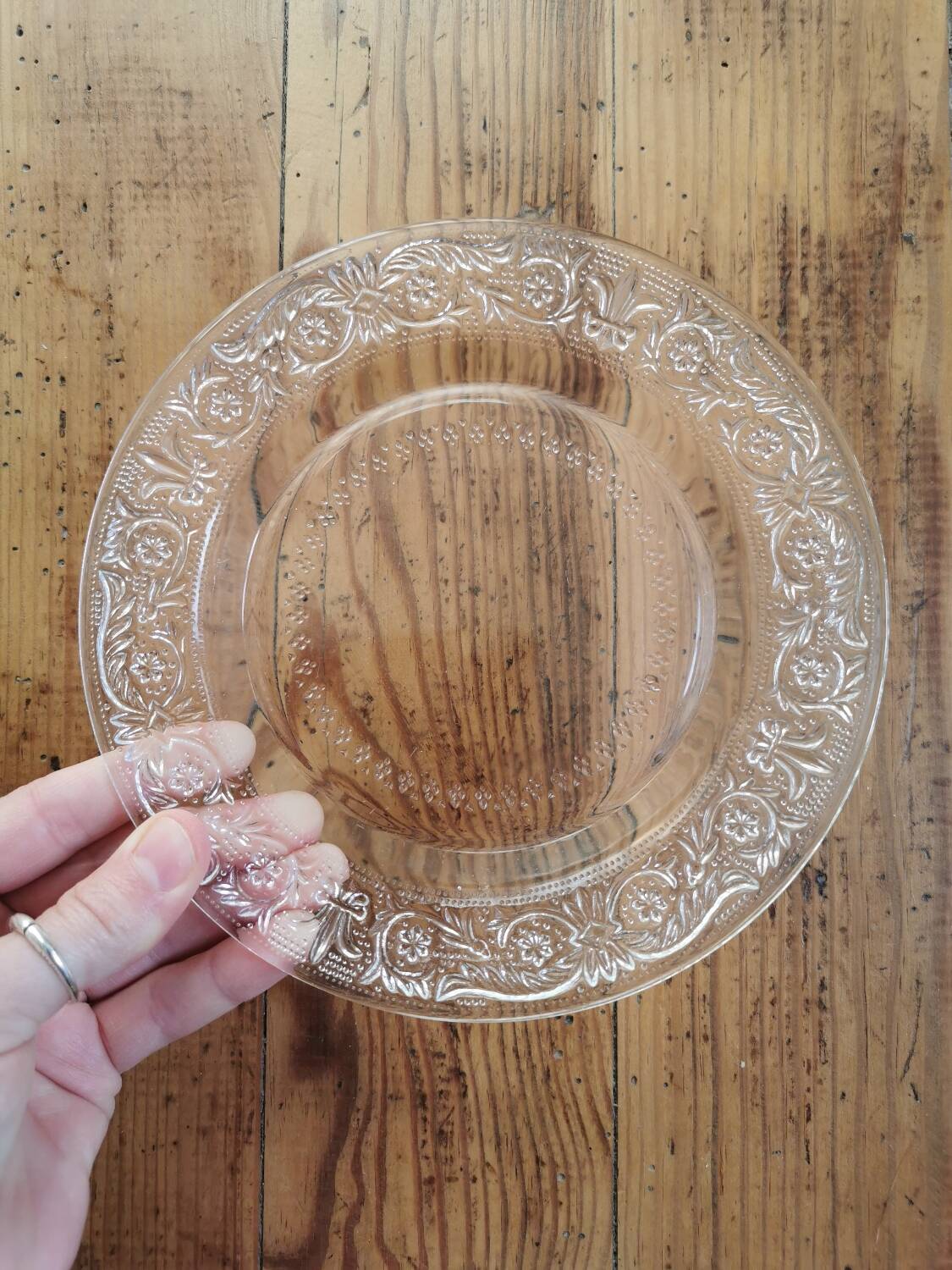 Vintage Mismatched Glass Dessert Plates