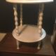 Sofa end or patinated white saddle