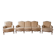 Regency style living room set: 3-seater sofa and 2 armchairs.