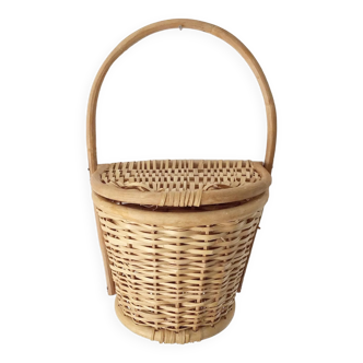 Vintage rattan basket