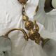 Ancient bronze chandelier 3 branches