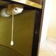 Bar furniture on formica wheels with mirror and lighting - 50s