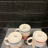 3 vintage Mobil cups