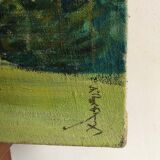 Mountains and horses painting