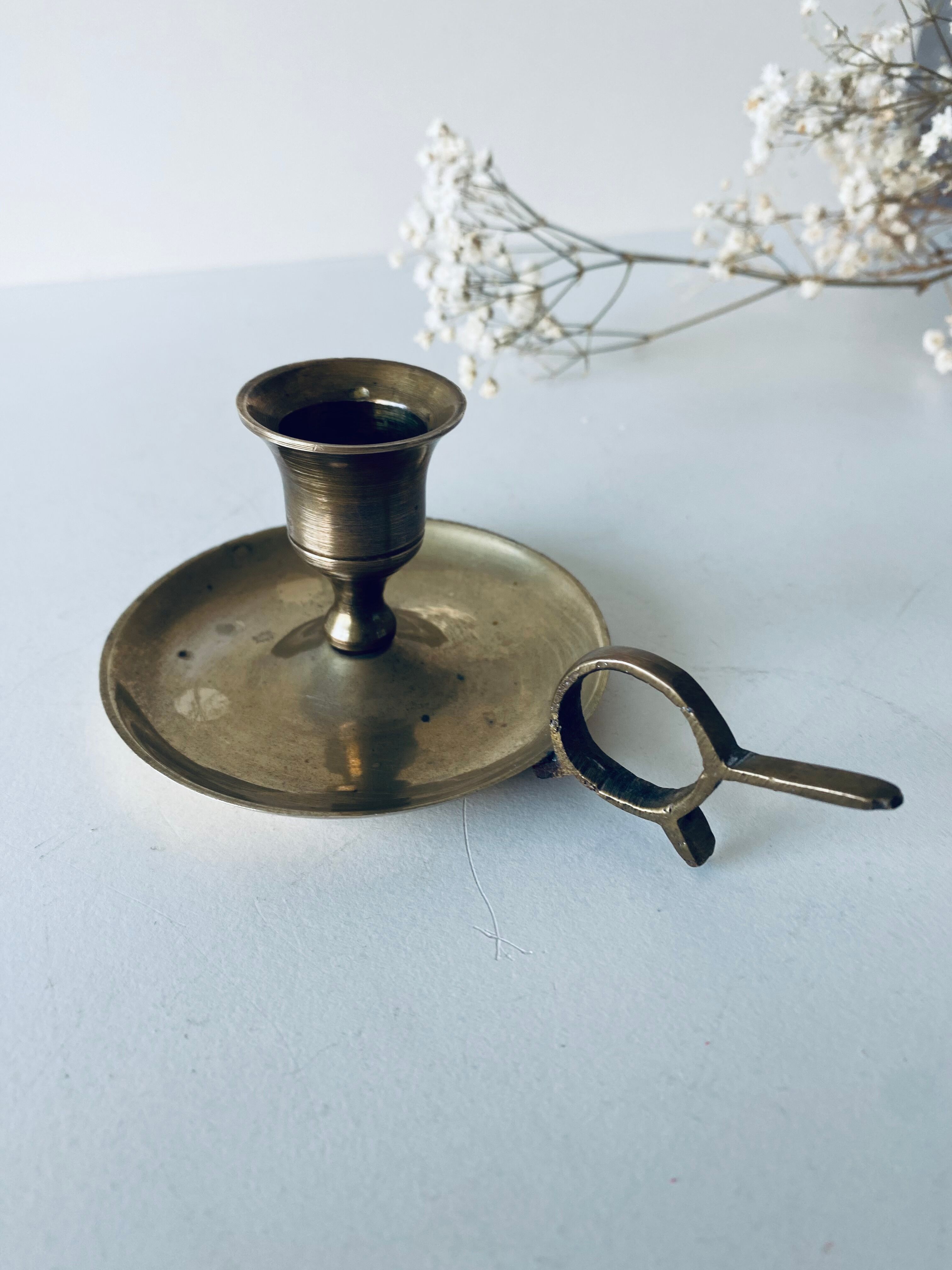 Vintage brass candle holder