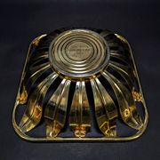 Large vintage decorative basket in gold metal – 90's