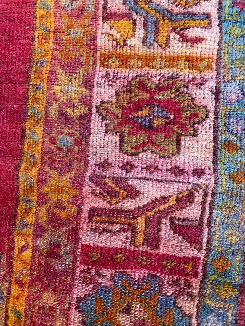 Old Turkish carpet Anatolia handmade 105x135 cm