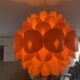 Scandinavian style orange acrylic hanging lamp by Bonita, 1970s