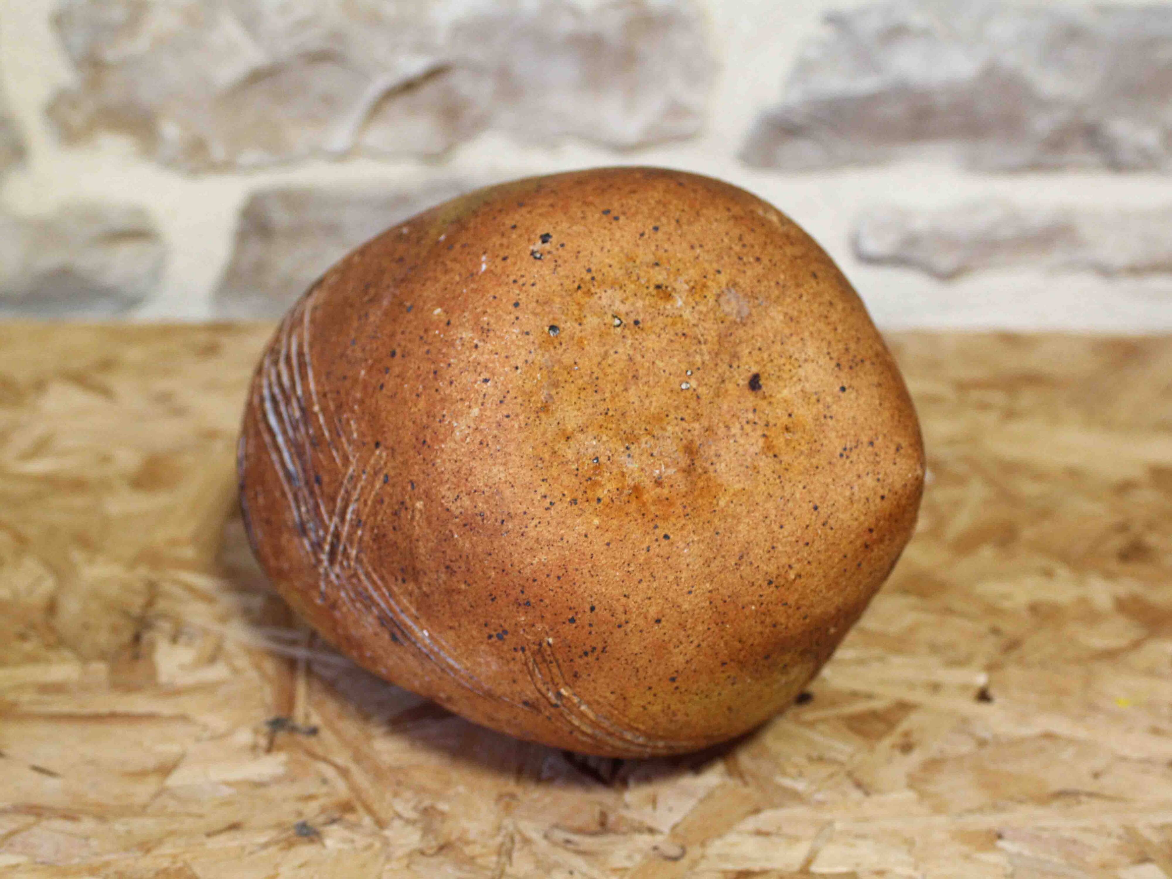Stoneware vase with incised decoration