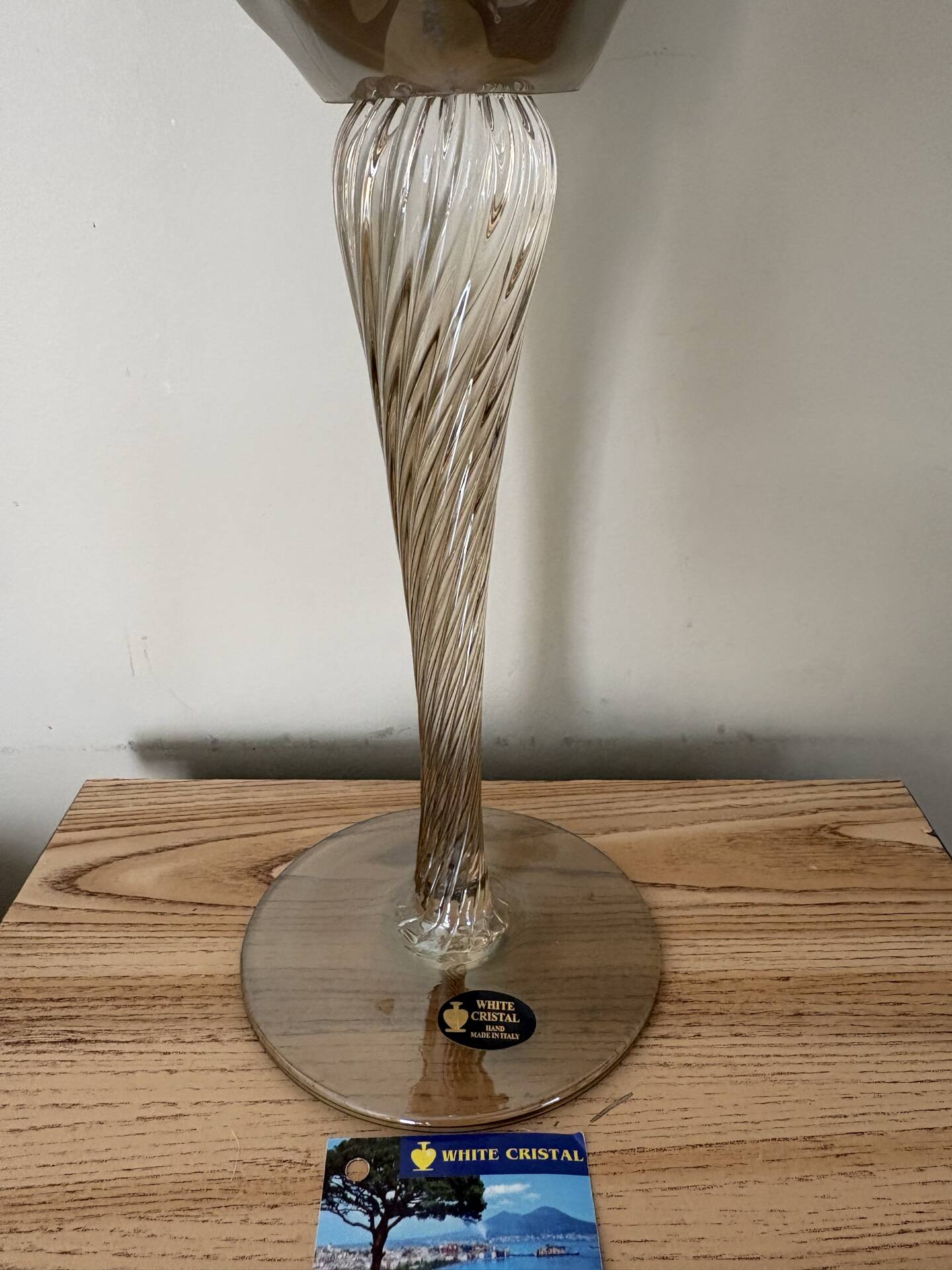 36cm Vintage Murano Glass Candle Holder