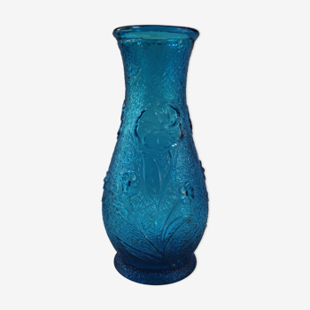 Vase en verre bleu granité Contantin Paris
