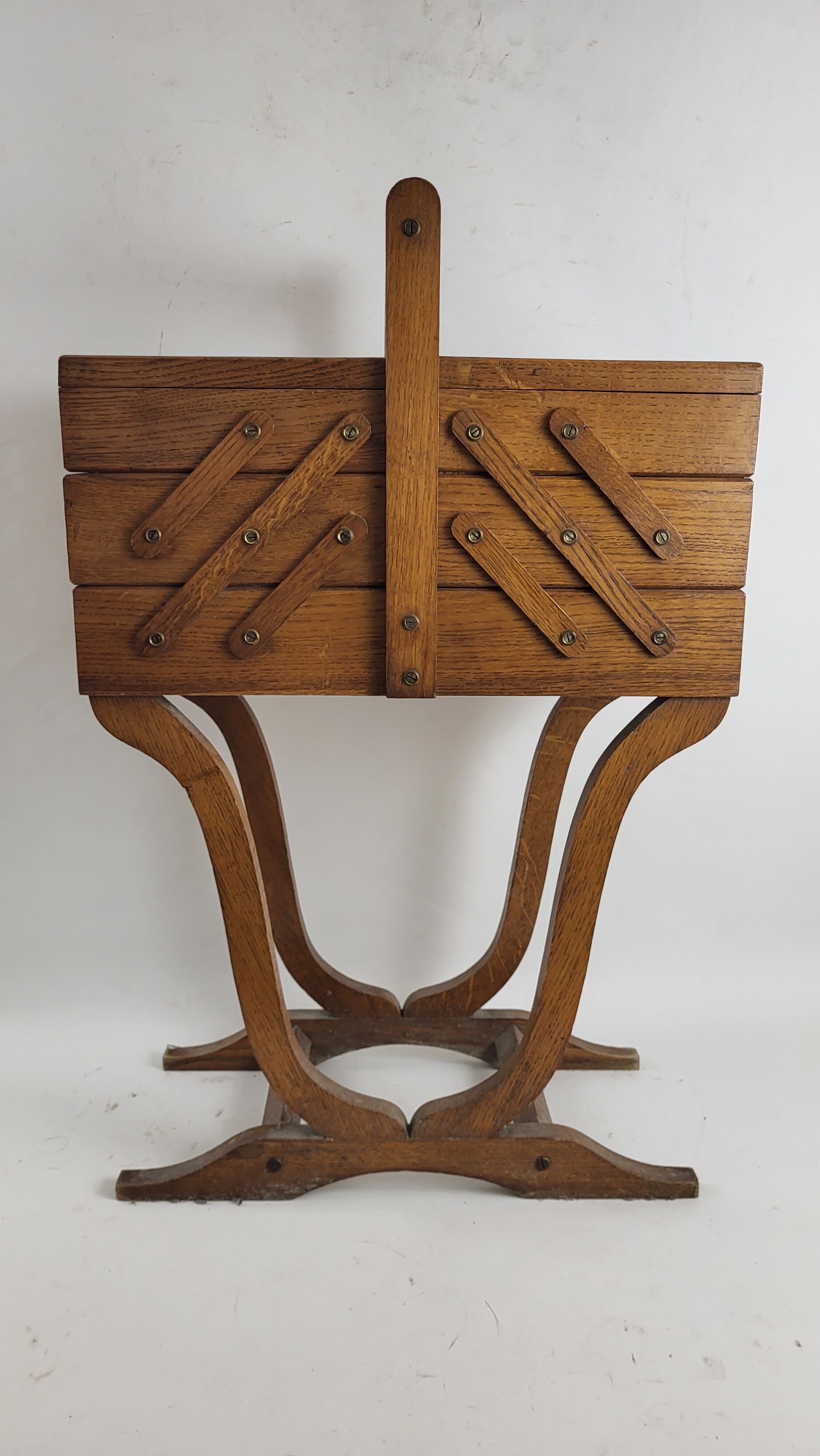 Worker on wooden feet