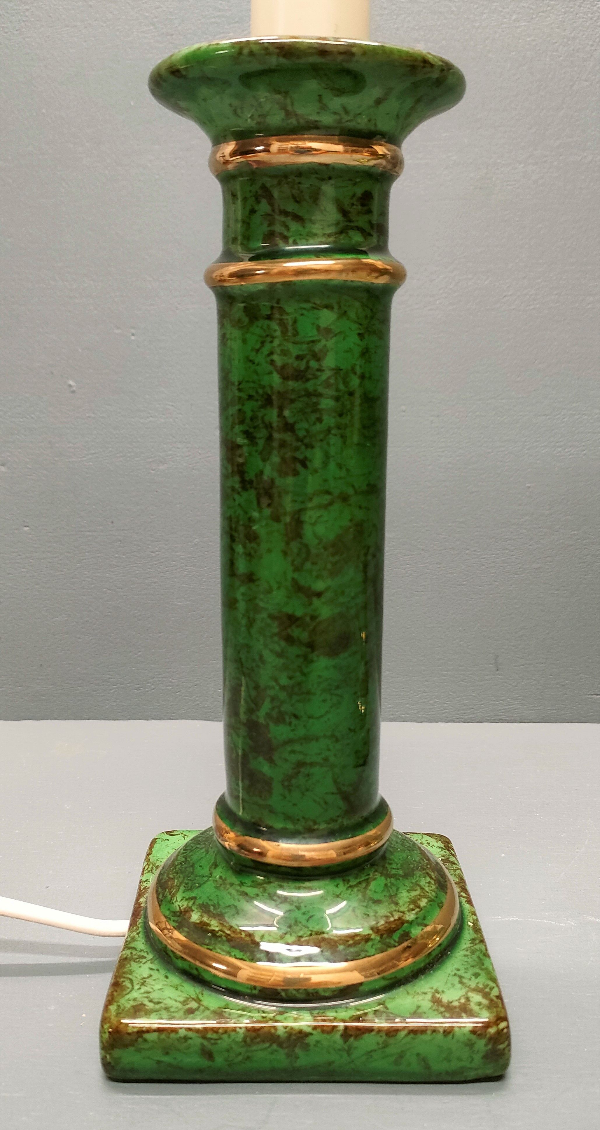 Pair of table lamps in the taste of antique marble columns, 1980s, France