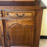 Rustic two-body buffet in oak from the 1960s.