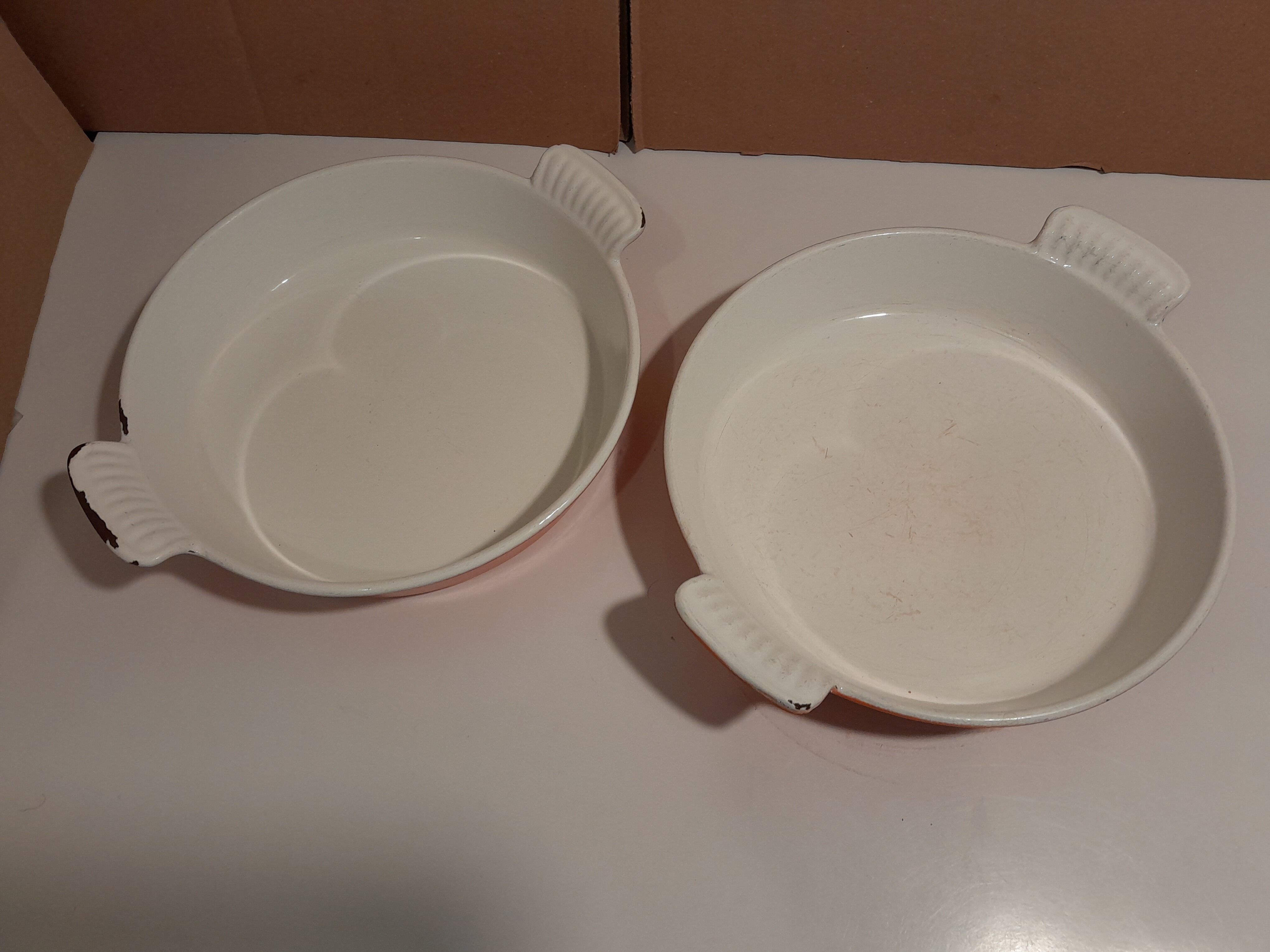 6 cast iron dishes Le Creuset