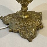 Ostrich egg on bronze stand old cabinet of curiosities lamp