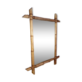 Miroir ancien "cadre bambou" 45 x 57 cm