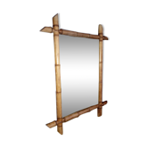Miroir ancien "cadre bambou" 45 x 57 cm