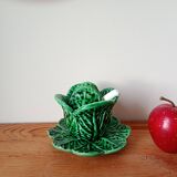 small cabbage-shaped slip pot