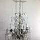 Lustre 4 Lumières Cristal Et Bronze Blanc