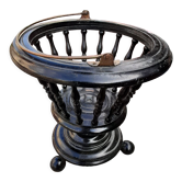 Openwork pot cover copper handle