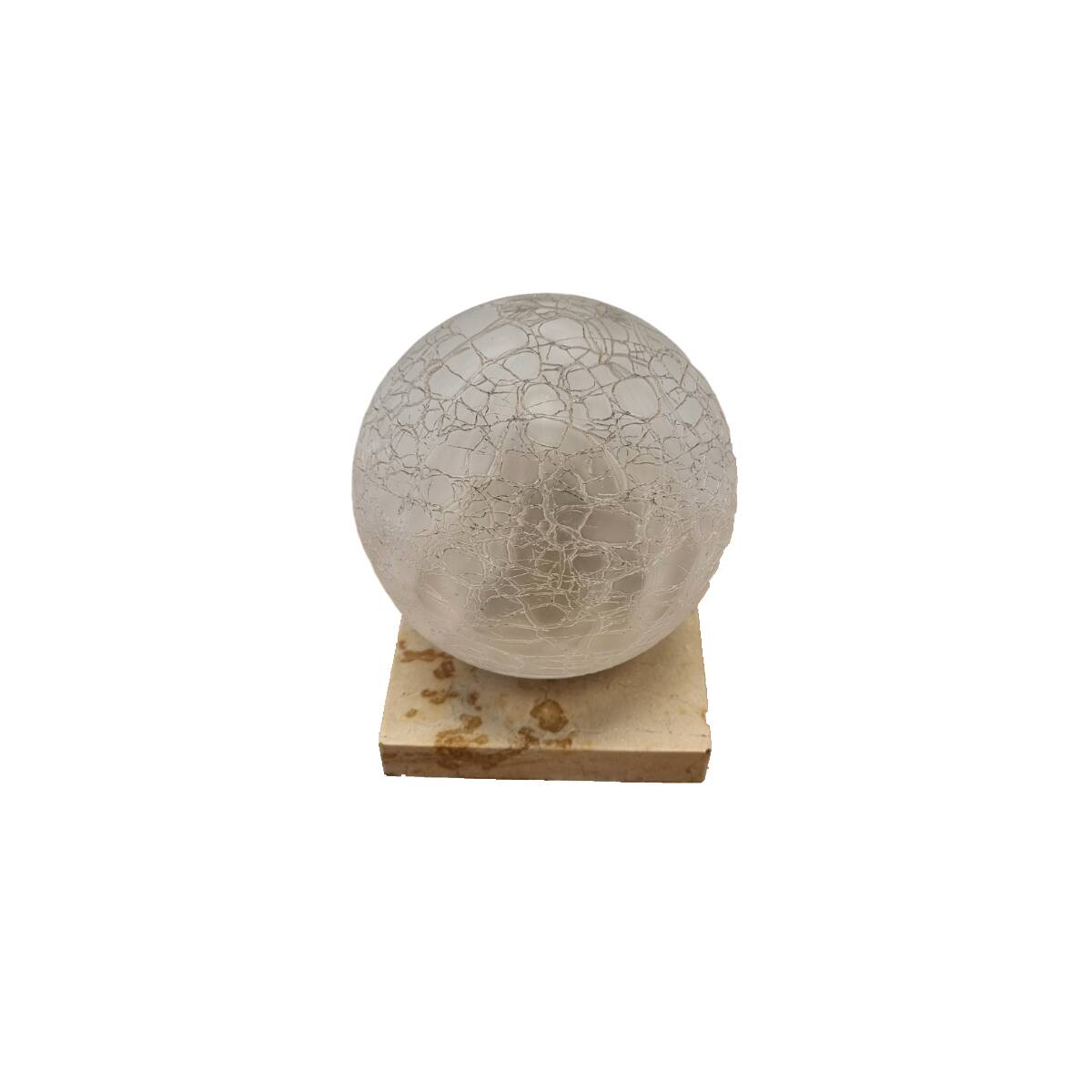 Vintage Crackle Marble Lamp, 1970s