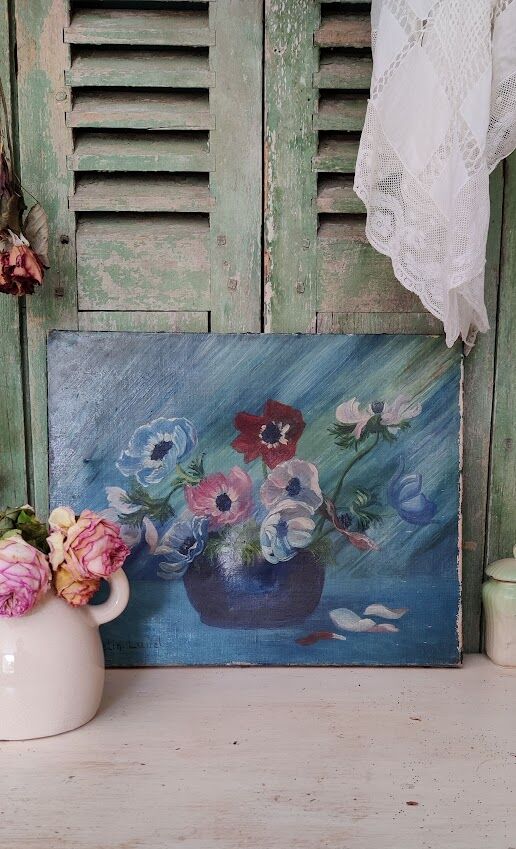 Painting on canvas by H. Fretin-Lunel