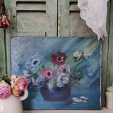 Painting on canvas by H. Fretin-Lunel