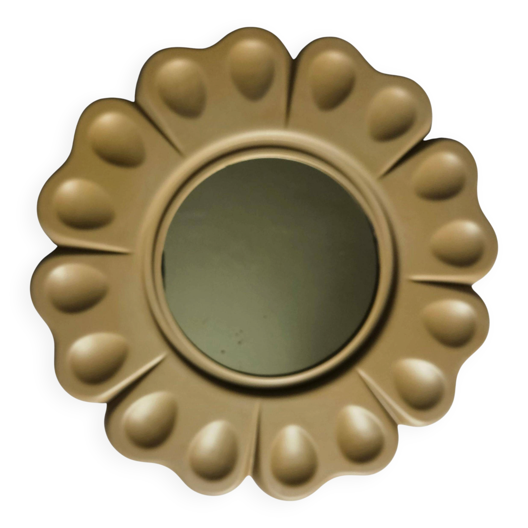 Rare Midcentury Flower Wall Mirror, Italy, 1970s