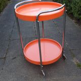 Vintage dessert seventies orange and chrome