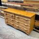 Vintage double chest of drawers in solid pine - 6 drawers - 1970s