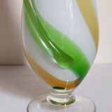 Vintage two-tone glass vase 39 cm