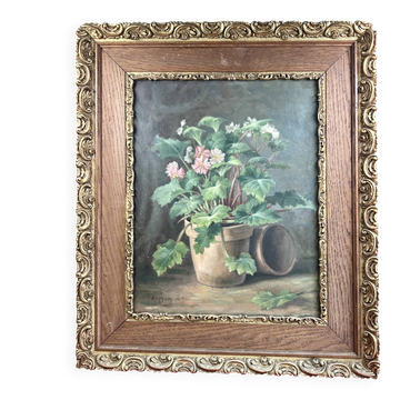 Oil on canvas, Bouquet of Flowers, Signed P. Mayeux - late 19th century