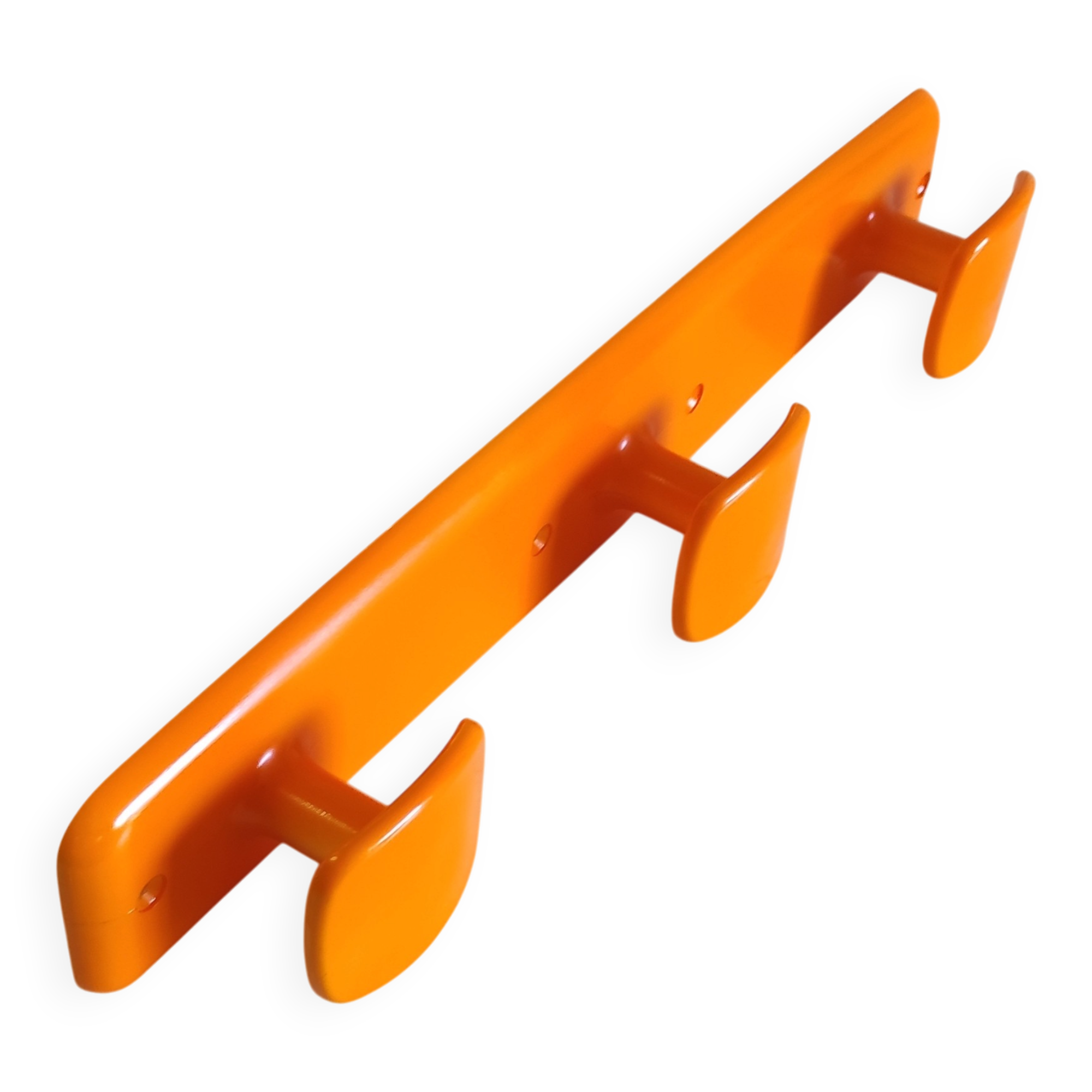 Orange wall coat rack by Syla - 1970s
