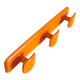 Orange wall coat rack by Syla - 1970s