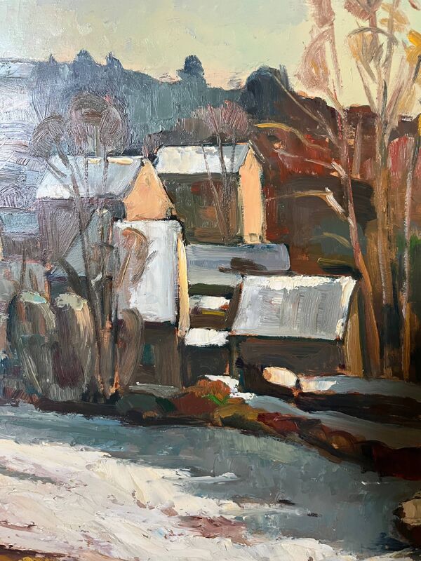 Tableau encadré HSP Emile Renaud vers 1950 Velars (sur Ouche - Bourgogne)