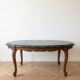Large antique coffee table in Louis XV style – green marble top