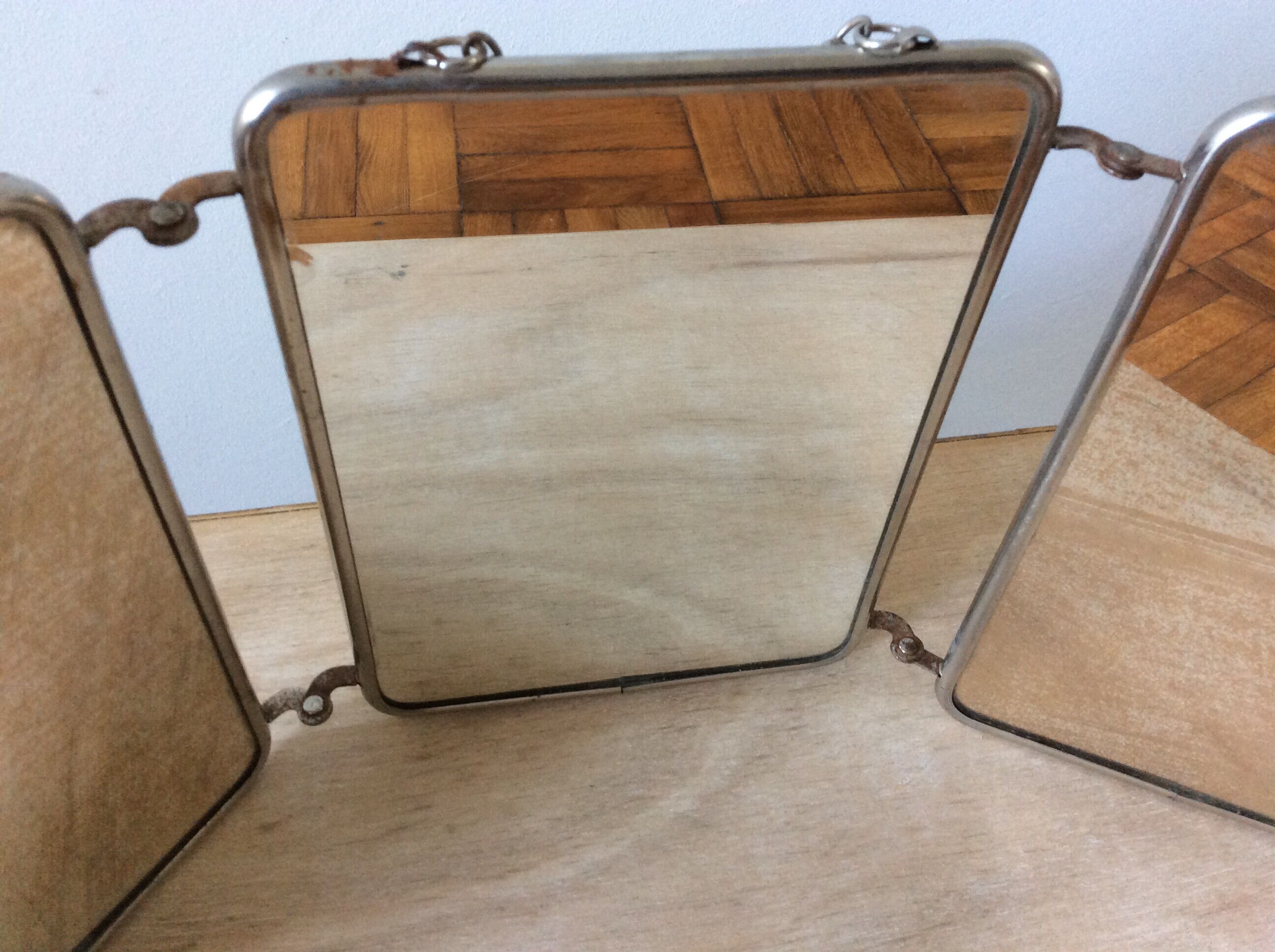 Barbier triptych mirror 21x50cm