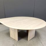 Vintage travertine coffee table, 1970s