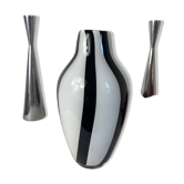 Vase en verre bicolore design