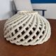 White openwork braided ceramic bowl - lace ceramic