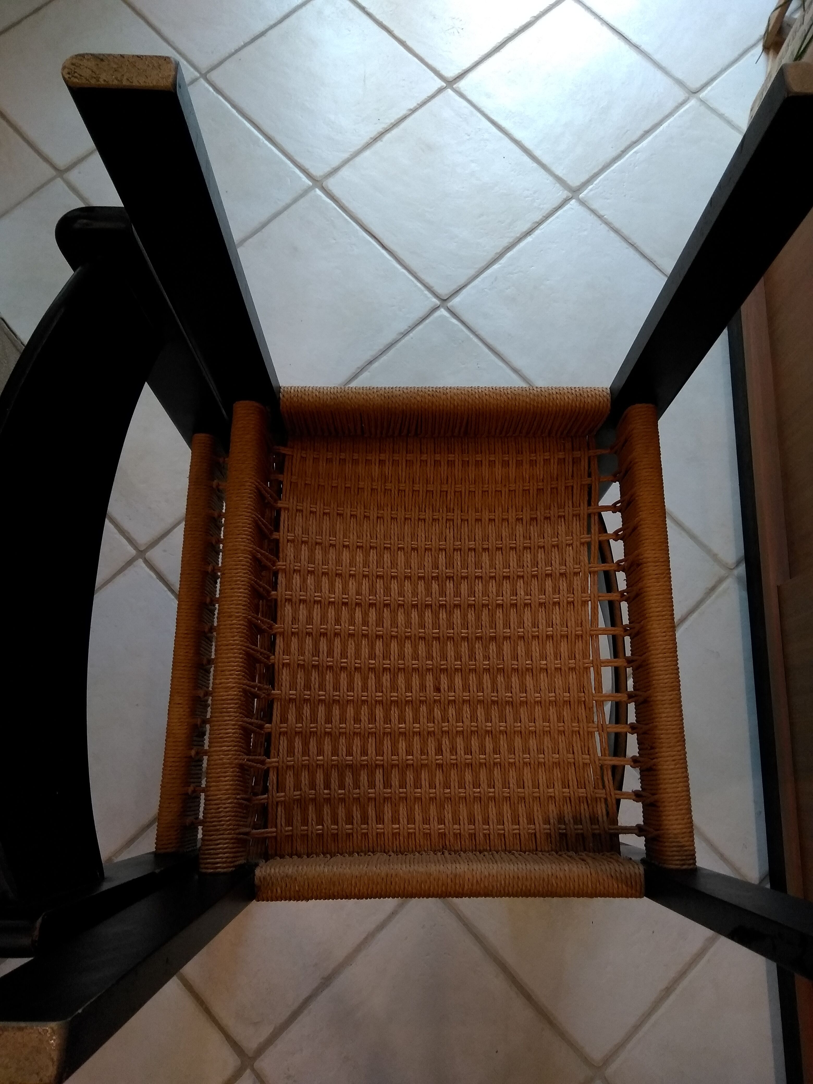 Set of 4 Scandinavian rope chairs