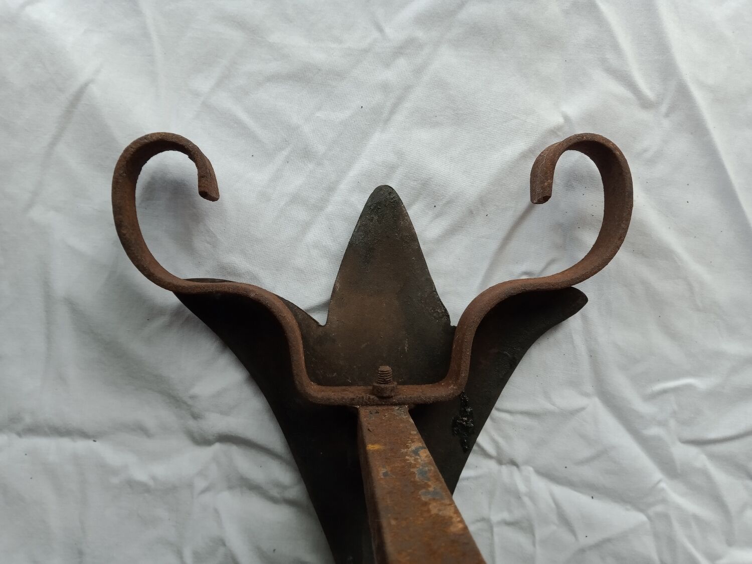 Bronze lily andirons